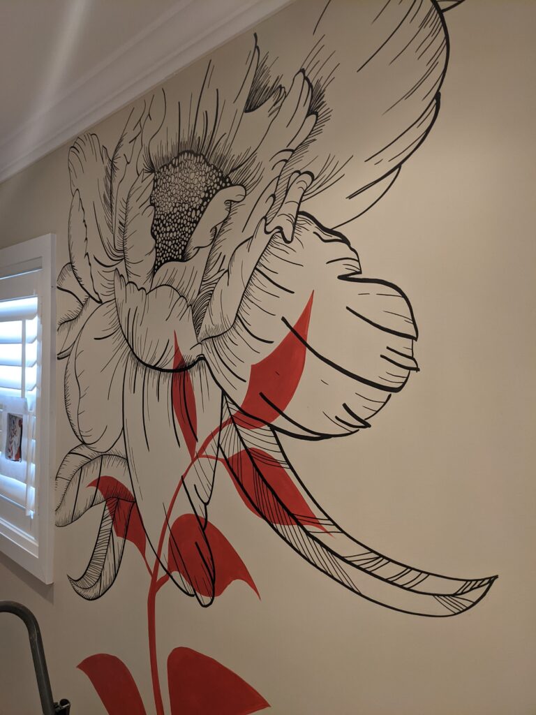 interior floral mural Toronto